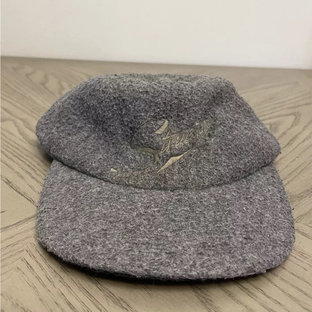 Vintage Structure Hat Grey Fleece Mens Size M 90s Brand Express Gap Polo